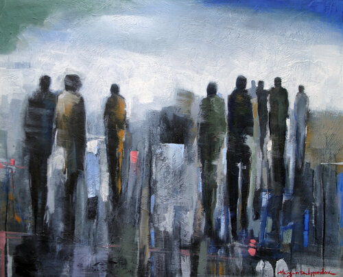 City Dwellers by Margarita Lypiridou, Painting for Sale on Singulart