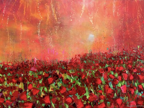 Fluo Field par Margarita Lypiridou, Peinture en vente sur Singulart