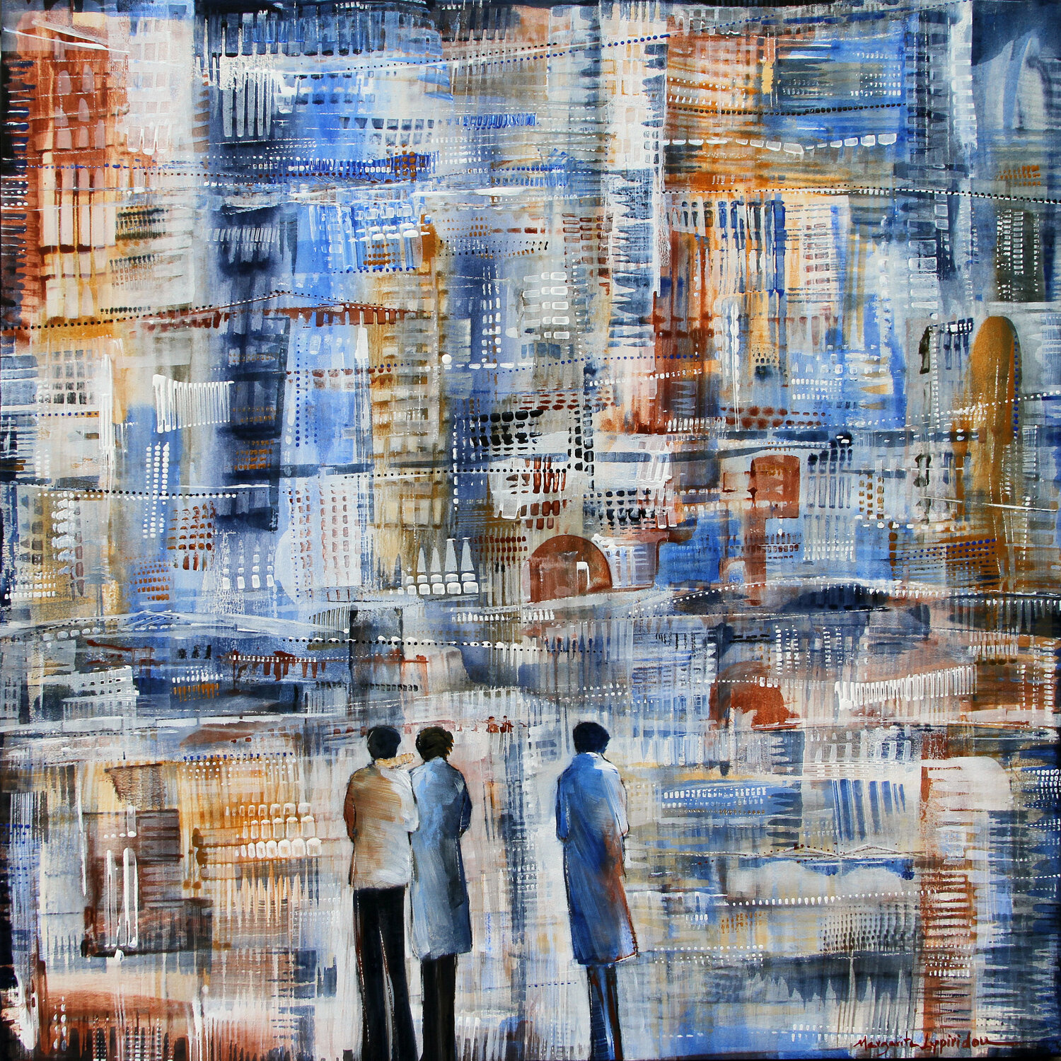 City Of Lights Margarita Lypiridou Originalgemälde zu verkaufen