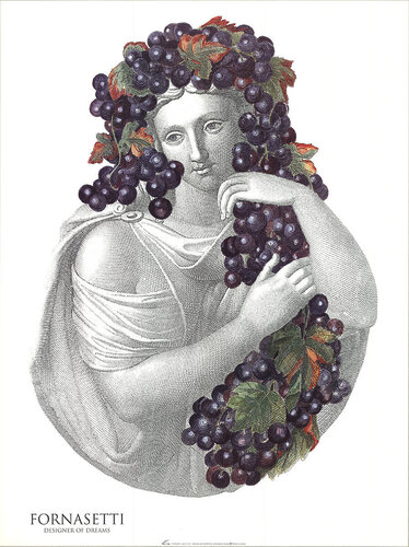 Portrait with Grapes by Piero Fornasetti, Print for Sale on Singulart