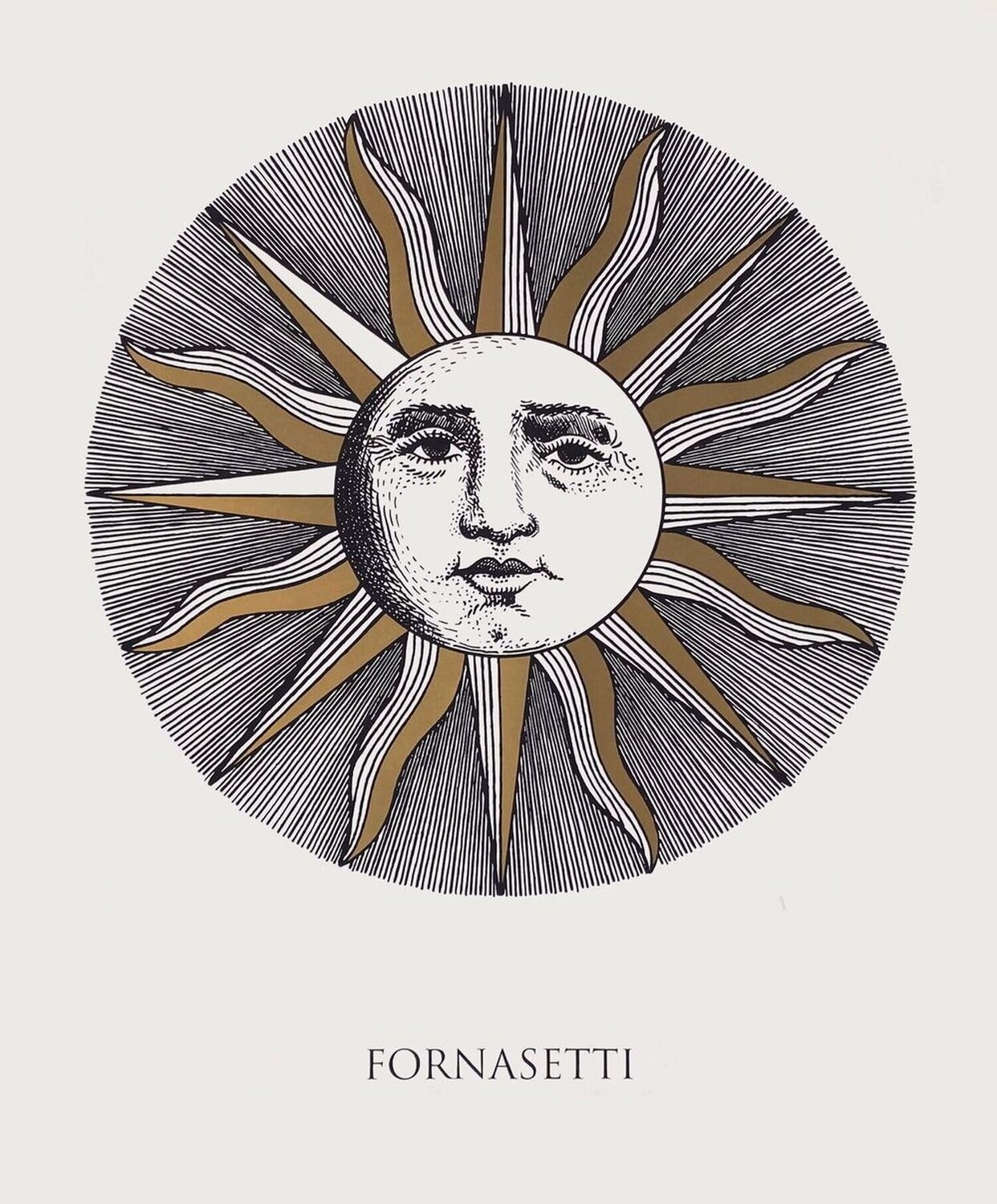 La luna Piero Fornasetti Stampa in vendita