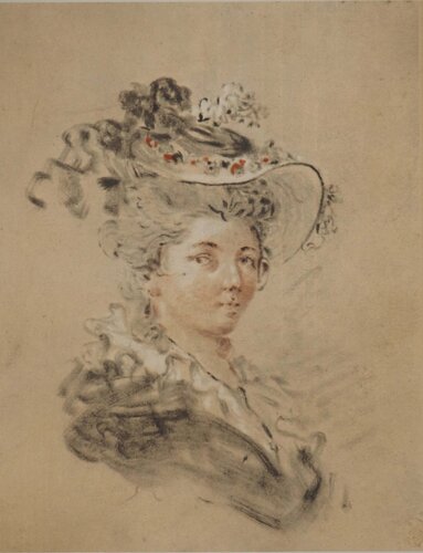 Jeune femme au chapeau à plumes by Jean-Honoré Fragonard, Print for Sale on Singulart