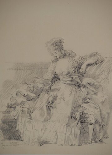 Lecture sur le divan von Jean-Honoré Fragonard, Druck kaufen auf Singulart