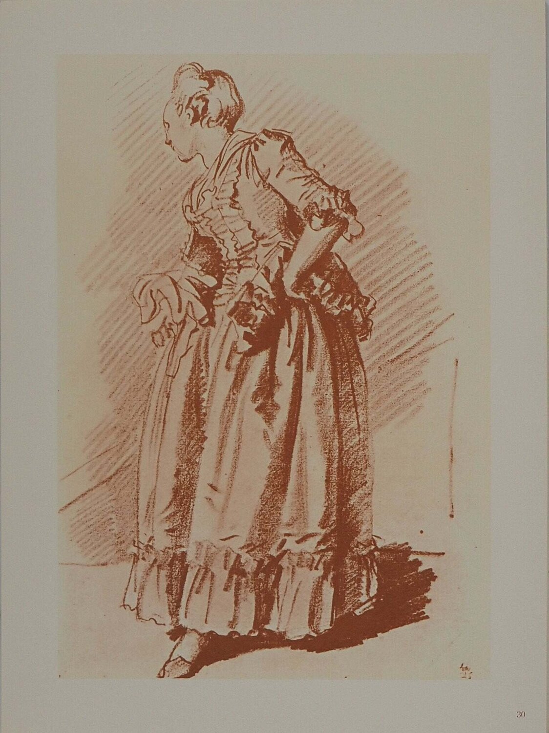 La main sur la hanche Jean-Honoré Fragonard Print for sale