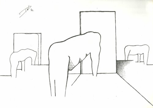 Animals di Thomas Dowdeswell, Disegno in vendita su Singulart