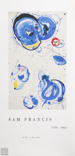 Untitled Blue Balls Exhibition Poster von Sam Francis, Druck kaufen auf Singulart