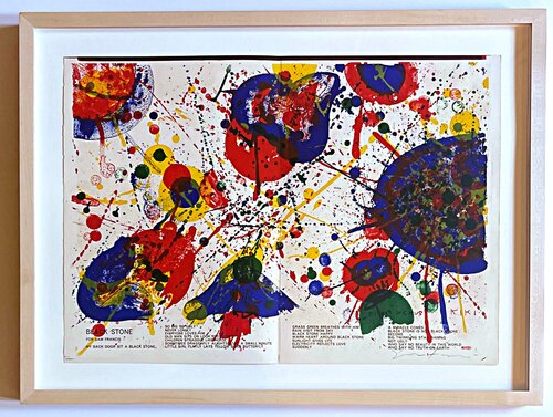 Black Stone, from the Deluxe (Signed) Edition of 1 Cent Life, with signed prints by Karel Appel and Walasse Ting verso, from the Estate of Robert Indiana von Sam Francis, Druck kaufen auf Singulart