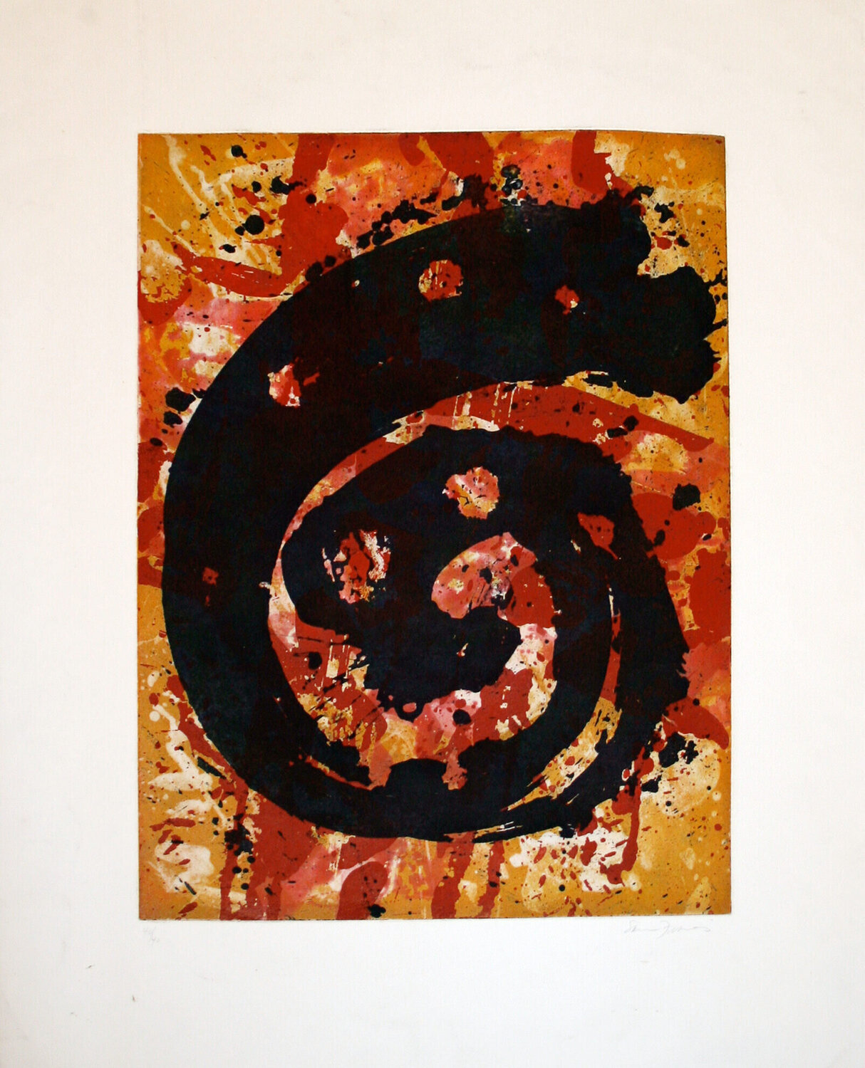Mehrfarbige spirale Sam Francis Print for sale