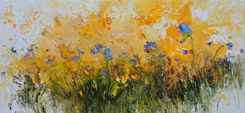 Notes bleues van Moyo, Schilderij te koop op Singulart