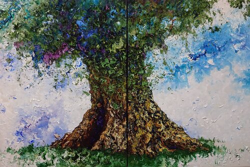 Arbre provençal (diptyque) di Moyo, Pittura in vendita su Singulart