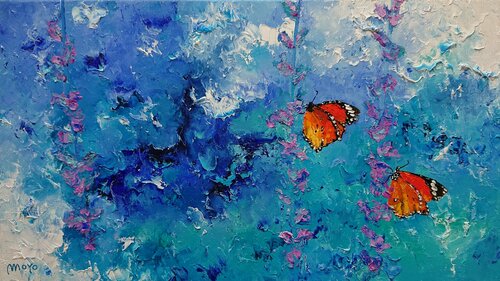 Duo de papillons. van Moyo, Schilderij te koop op Singulart