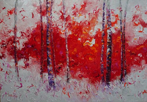 Sous-bois flamboyant di Moyo, Pittura in vendita su Singulart