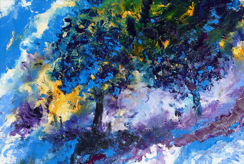 Bleu au crépuscule von Moyo, Malerei kaufen auf Singulart