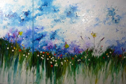 Promenade des papillons by Moyo, Painting for Sale on Singulart