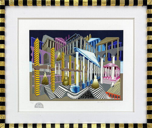 El Siglo de Pericles, Hand Signed Serigraph, Custom Framed, Edition 5/42 by Pedro Friedeberg, Print for Sale on Singulart