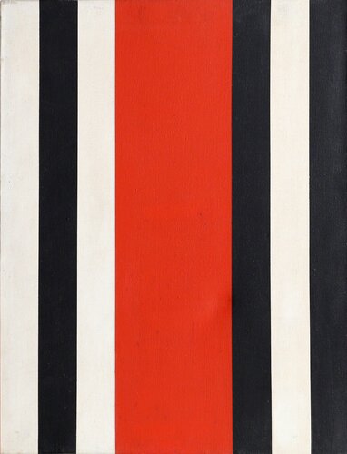 Red, Black and White Stripes by Warner Friedman, Painting for Sale on Singulart