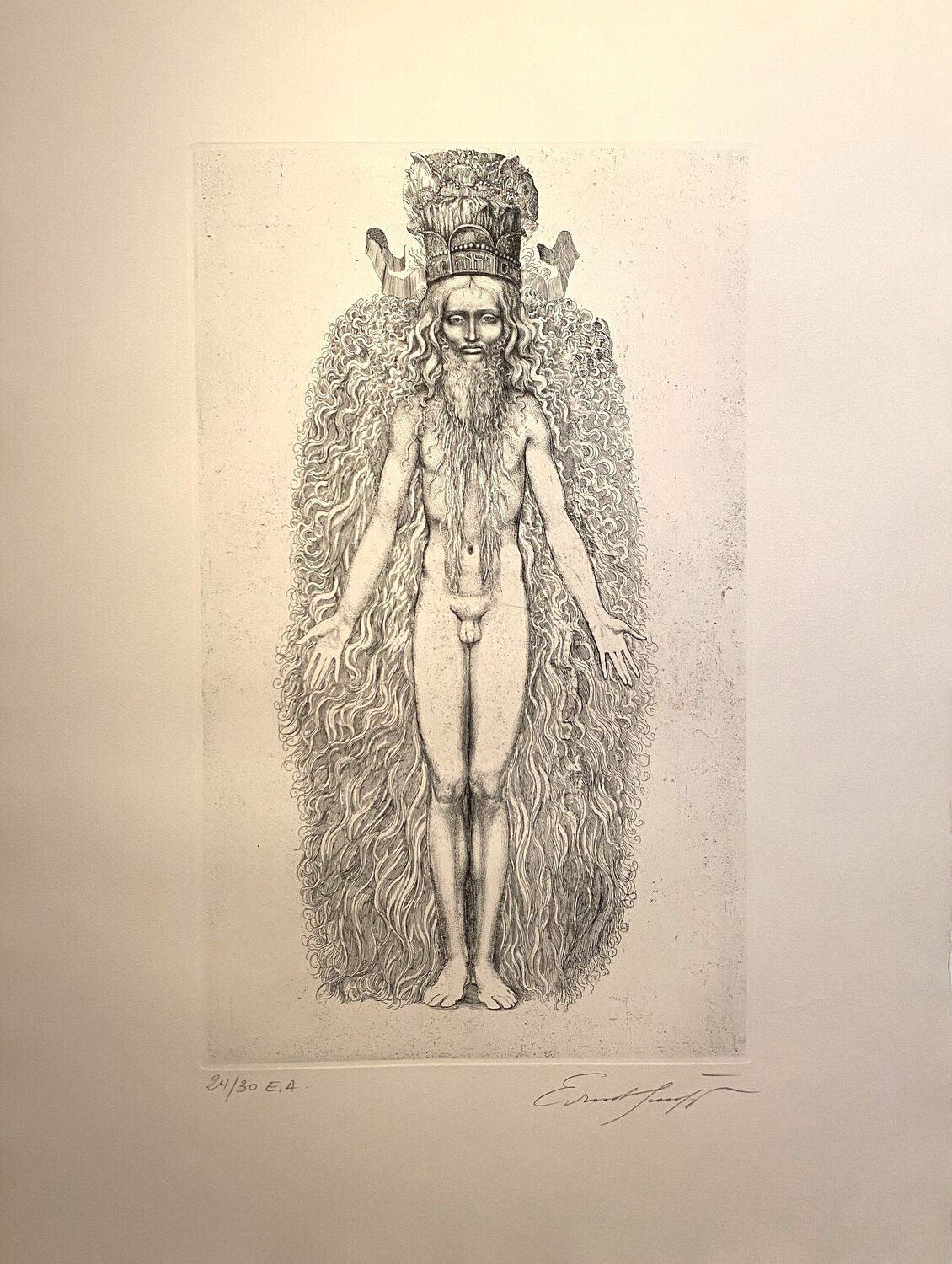 KABBALAH - 32 PATHS TO WISDOM #5 Ernst Fuchs Stampa in vendita
