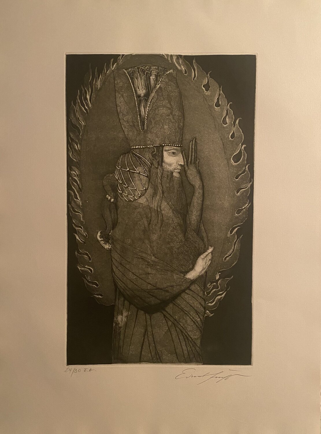  KABBALAH - 32 PATHS TO WISDOM #2 Ernst Fuchs Druck zu verkaufen
