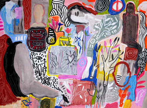 Composition 1 van Kinkas Caetano, Schilderij te koop op Singulart