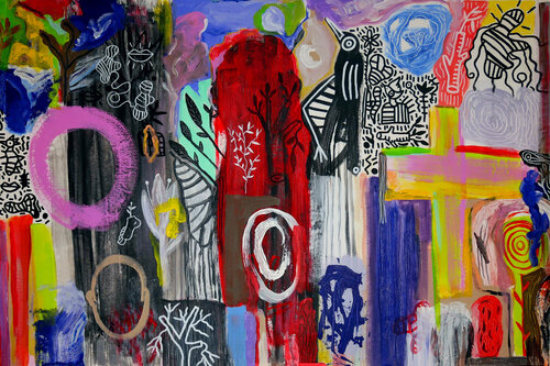 Cycle de vie 3 - Urutau van Kinkas Caetano, Schilderij te koop op Singulart
