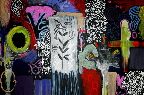 Cycle de vie 1 van Kinkas Caetano, Schilderij te koop op Singulart