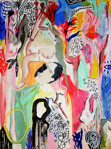 Végétalis 3 van Kinkas Caetano, Schilderij te koop op Singulart