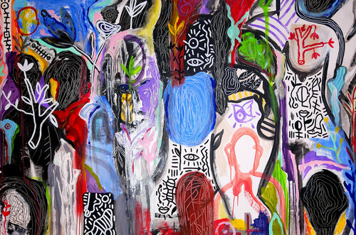 Végétalis 4 van Kinkas Caetano, Schilderij te koop op Singulart