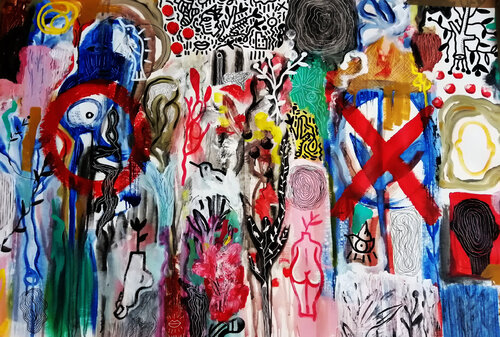 Cycle de vie 5 van Kinkas Caetano, Schilderij te koop op Singulart