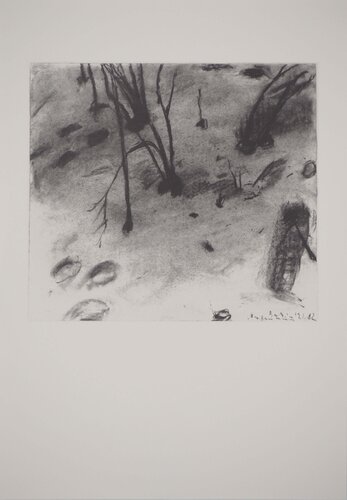 Paysage enneigé by Klaus Fussmann, 版画 for Sale on Singulart