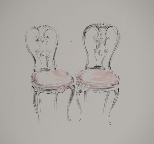 Chaises rouges by Jean Gabriel Domergue, Print for Sale on Singulart