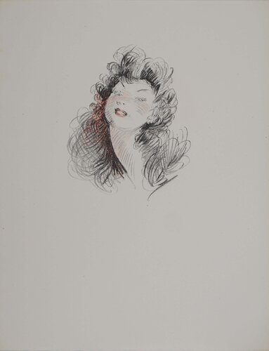 Portrait de femme brune by Jean Gabriel Domergue, Print for Sale on Singulart