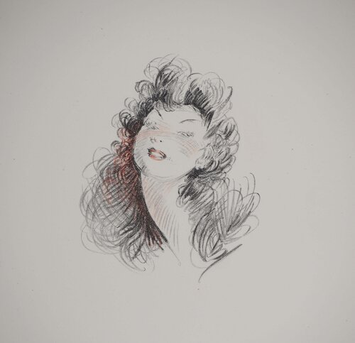 Portrait de femme brune by Jean Gabriel Domergue, Print for Sale on Singulart