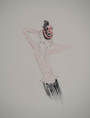 Pin-up dans sa robe à pois by Jean Gabriel Domergue, Print for Sale on Singulart
