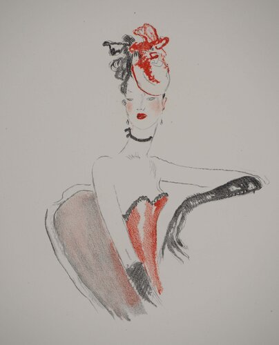 Danseuse au bibi rouge by Jean Gabriel Domergue, Print for Sale on Singulart
