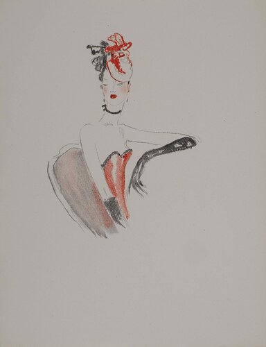 Danseuse au bibi rouge by Jean Gabriel Domergue, Print for Sale on Singulart