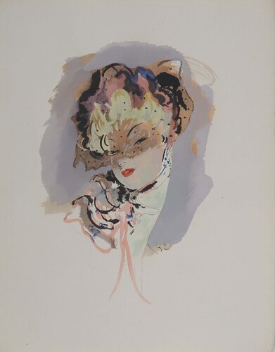 La pin-up by Jean Gabriel Domergue, Print for Sale on Singulart