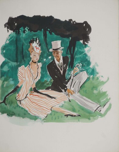 Promenade estivale by Jean Gabriel Domergue, Print for Sale on Singulart