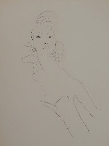 Jeune femme au bustier van Jean Gabriel Domergue, Afdruk te koop op Singulart
