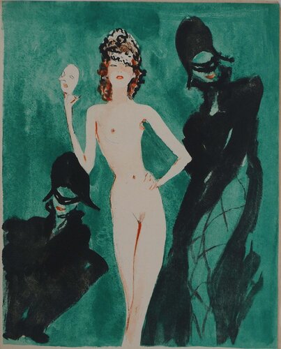 Bal masqué by Jean Gabriel Domergue, Print for Sale on Singulart