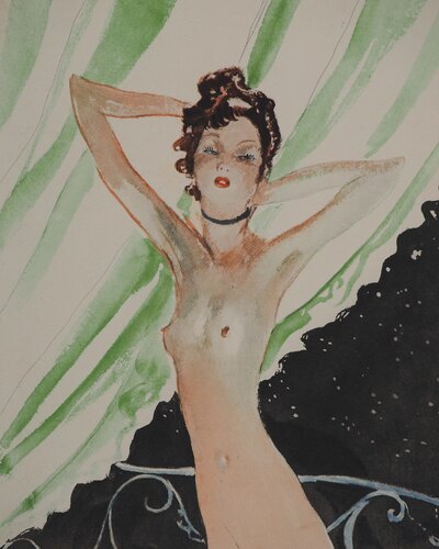 Nu sur le balcon di Jean Gabriel Domergue, Stampa in vendita su Singulart