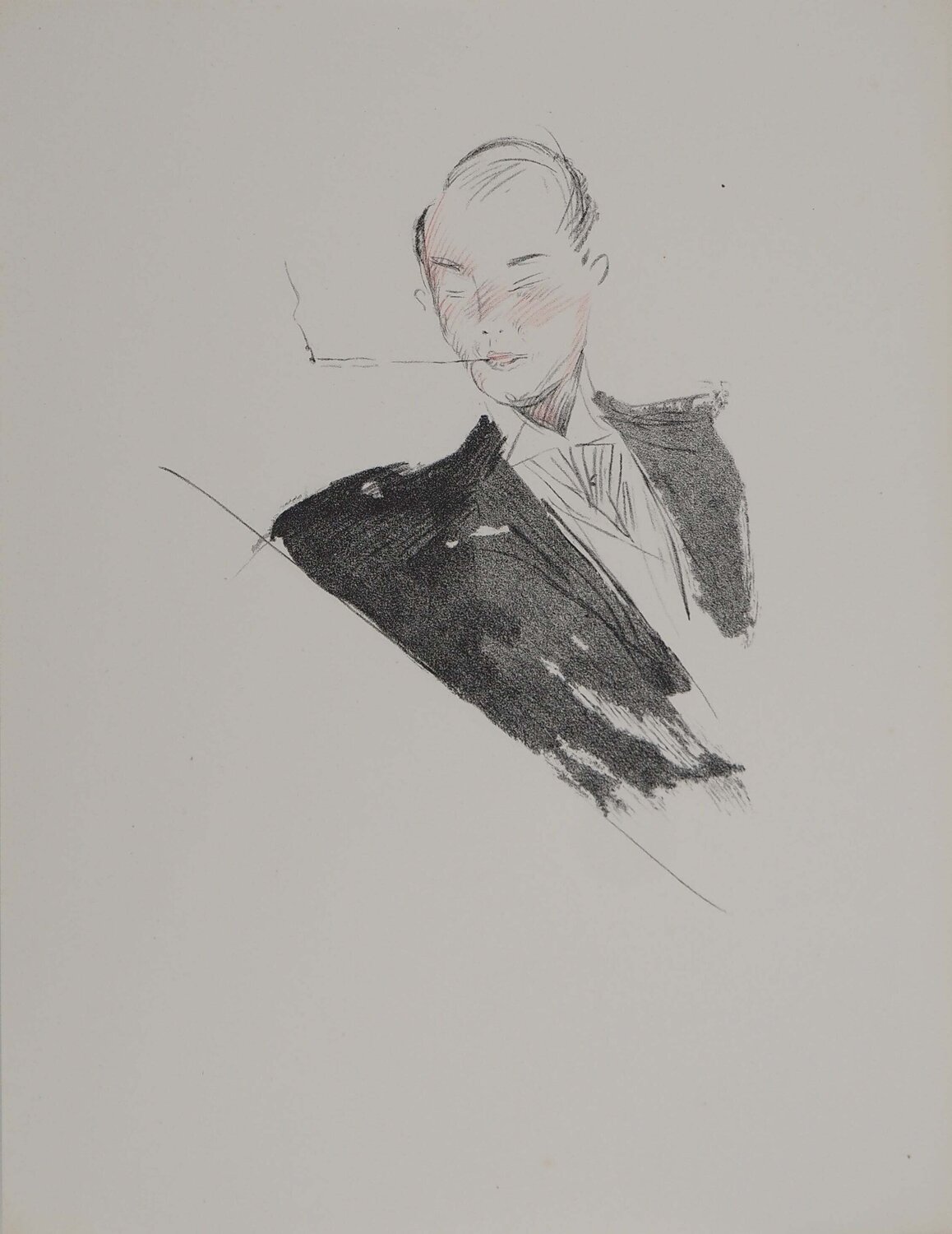 L'homme à la cigarette Jean Gabriel Domergue Stampa in vendita