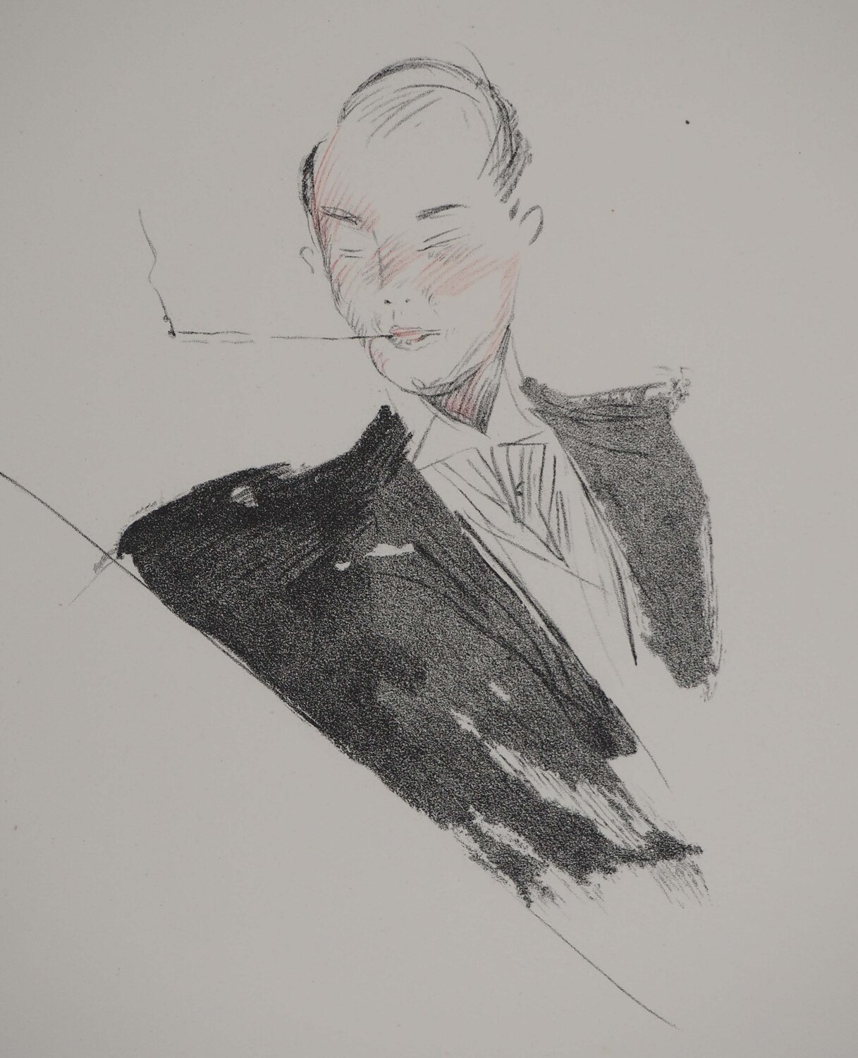 L'homme à la cigarette Jean Gabriel Domergue Druck zu verkaufen