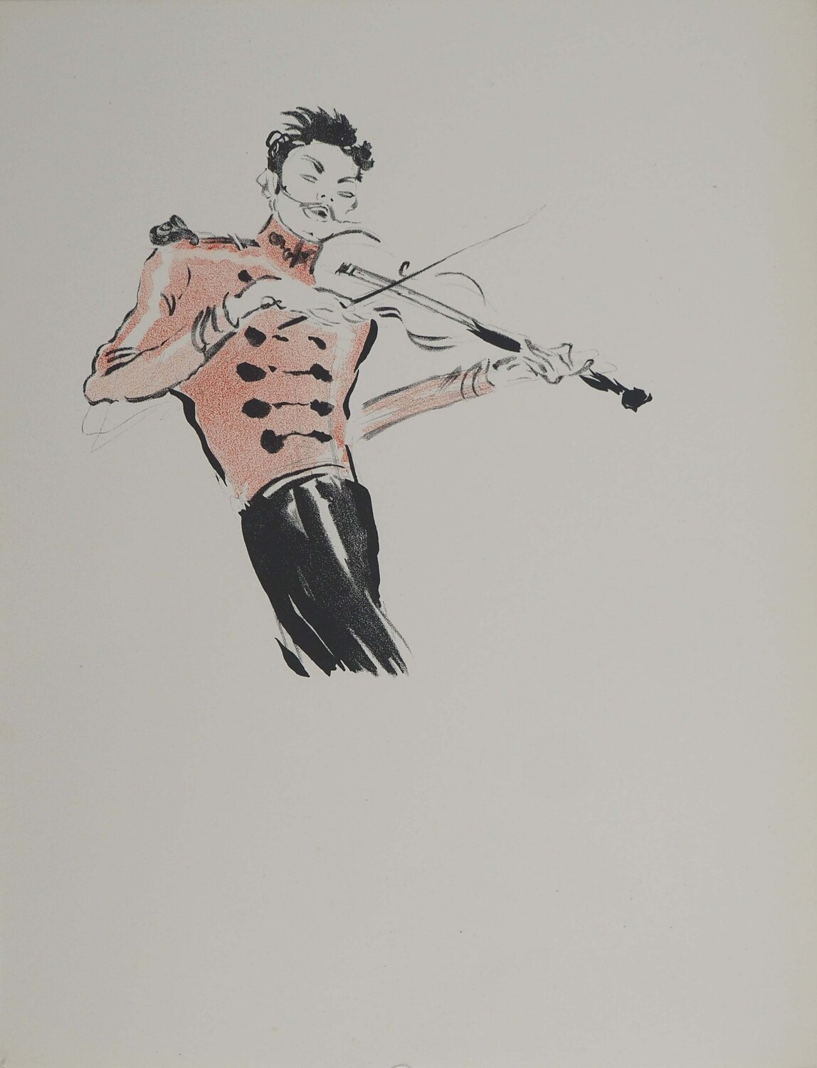 Le violoniste Jean Gabriel Domergue Impresión en venta