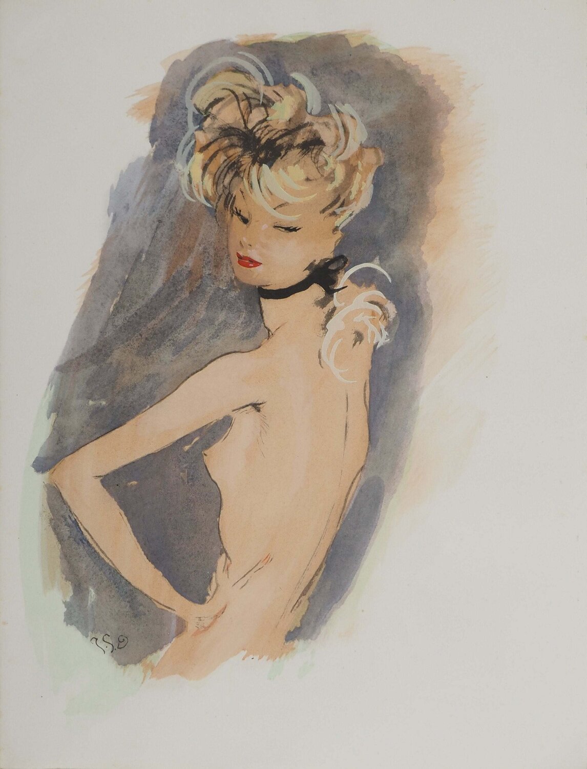 Nu de dos Jean Gabriel Domergue Druck zu verkaufen