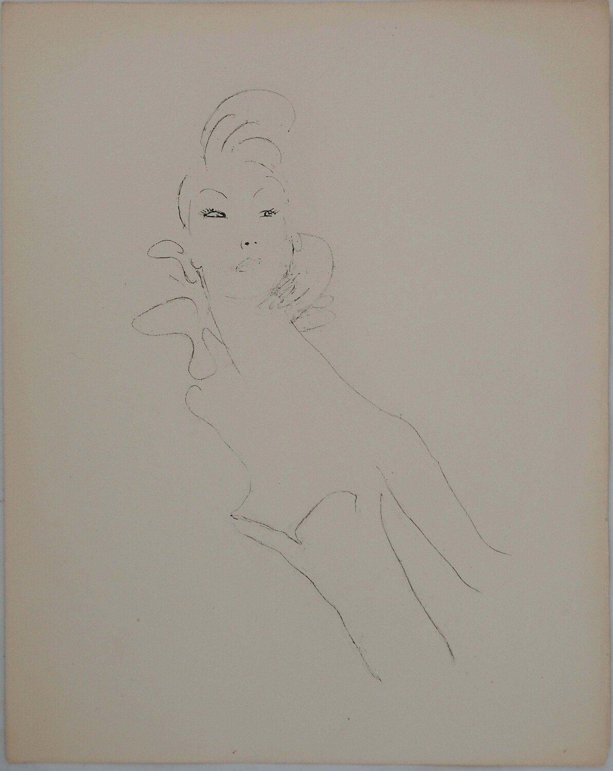 Jeune femme au bustier Jean Gabriel Domergue Druck zu verkaufen
