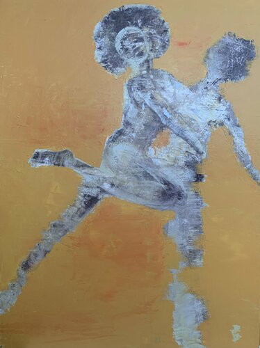 Joyful leap with the unknown van Anne Maizianne, Schilderij te koop op Singulart