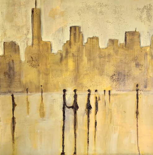 NYC slowly getting alive von Anne Maizianne, Malerei kaufen auf Singulart