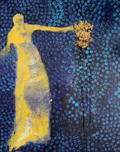The yellow bride van Anne Maizianne, Schilderij te koop op Singulart