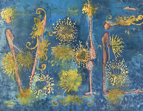 Fairy fireworks van Anne Maizianne, Schilderij te koop op Singulart