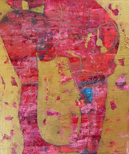 Leaning on each other van Anne Maizianne, Schilderij te koop op Singulart